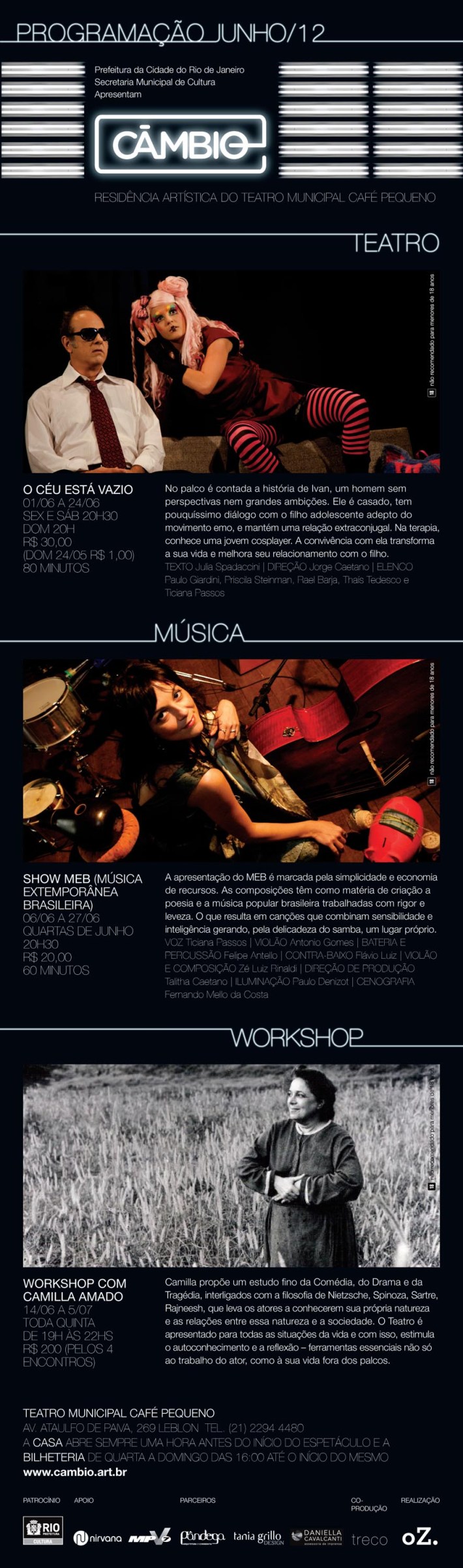 PROGRAMAÇÃO DO MÊS DE JUNHO!